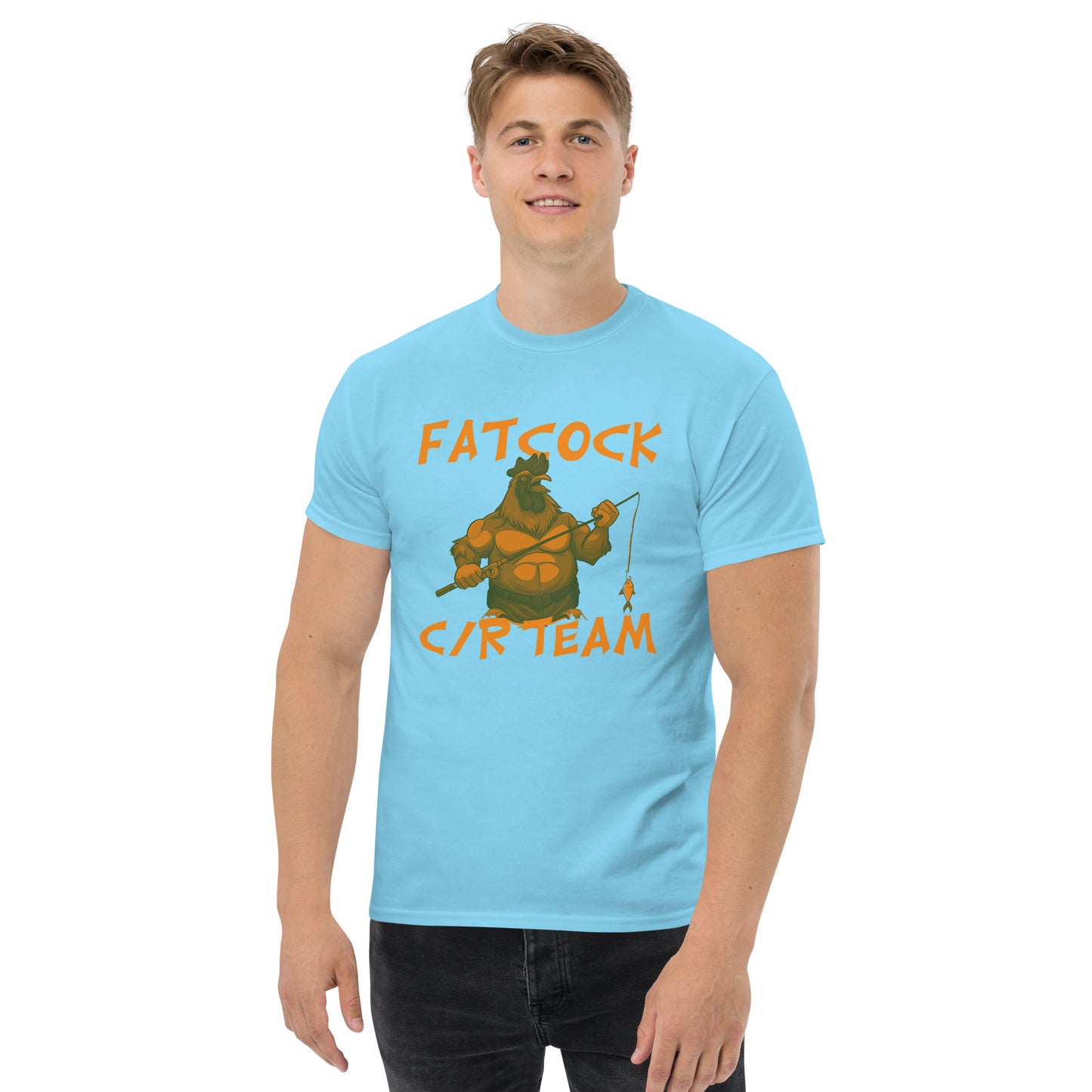 T-Shirt „Fatcock“, Jägerfarben (großes Logo auf der Vorderseite)