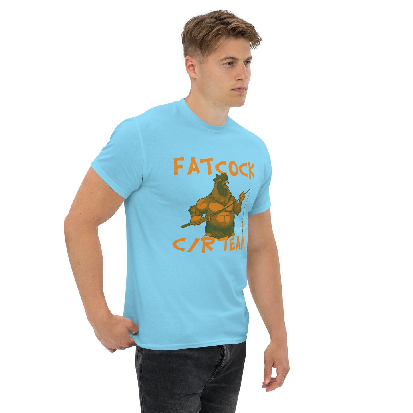 T-Shirt „Fatcock“, Jägerfarben (großes Logo auf der Vorderseite)