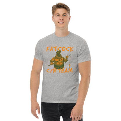 T-Shirt „Fatcock“, Jägerfarben (großes Logo auf der Vorderseite)