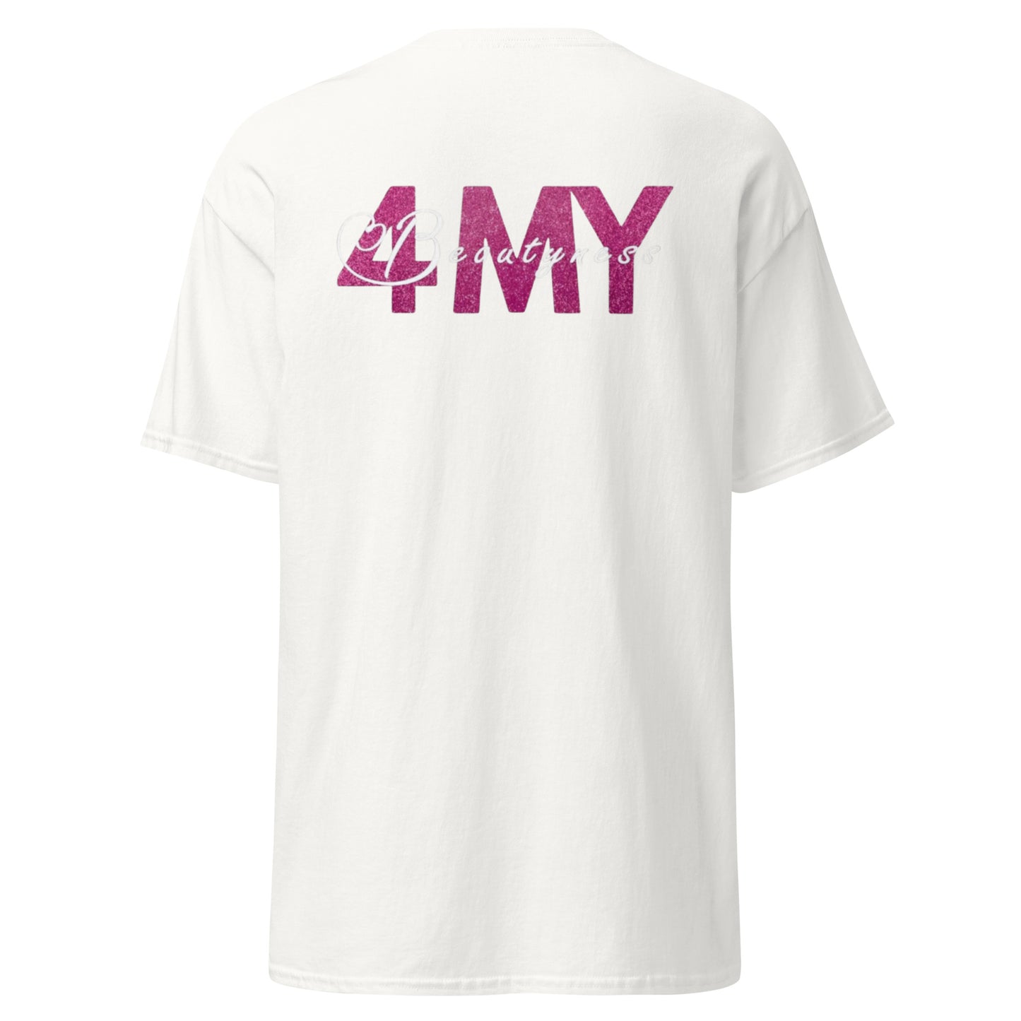 "4MyBeautyness" unisex t-paita (logo selässä)