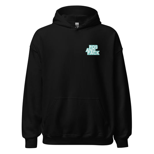 "POS AND PACK" unisex hoodie (mint logo)