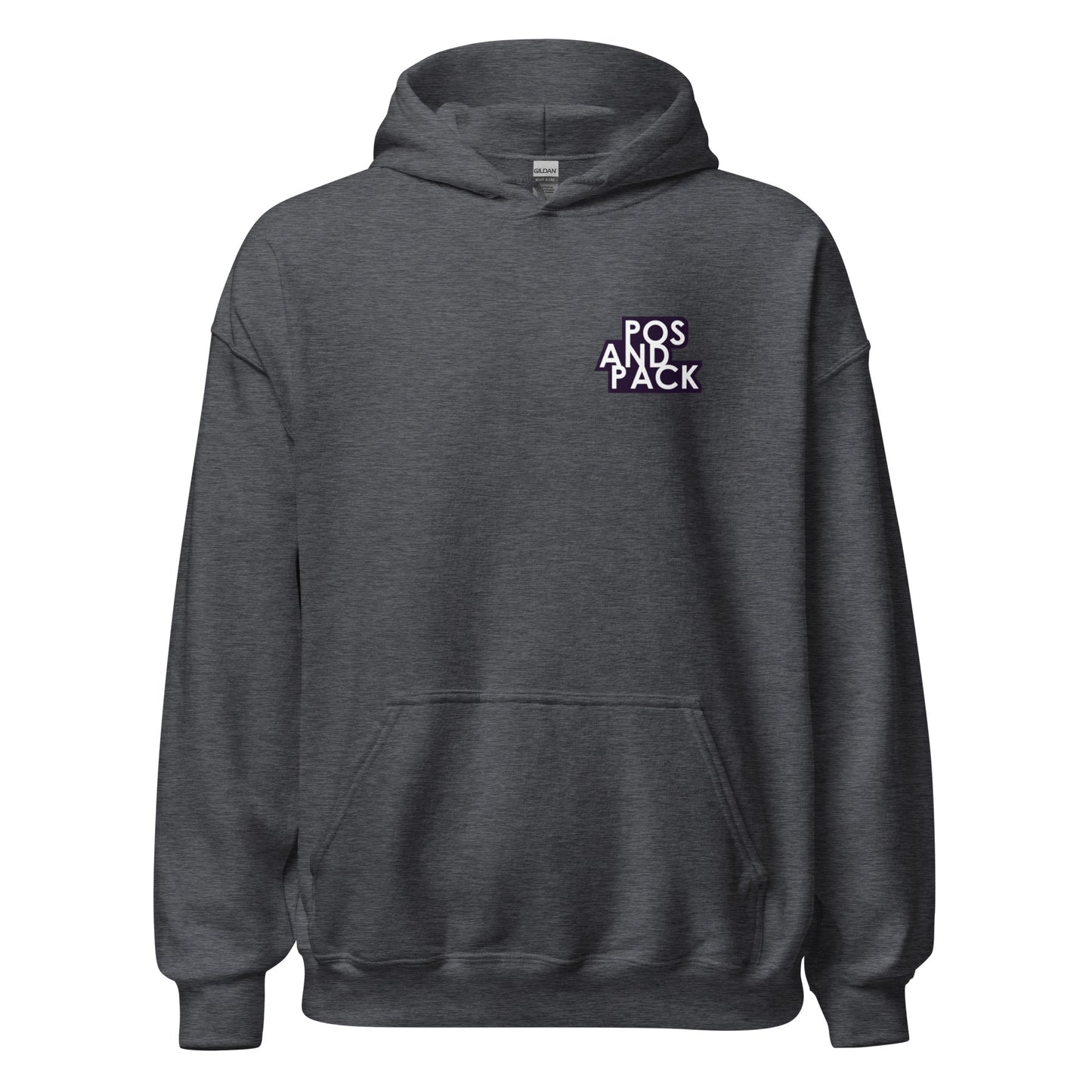 "POS AND PACK" unisex hoodie (black logo)