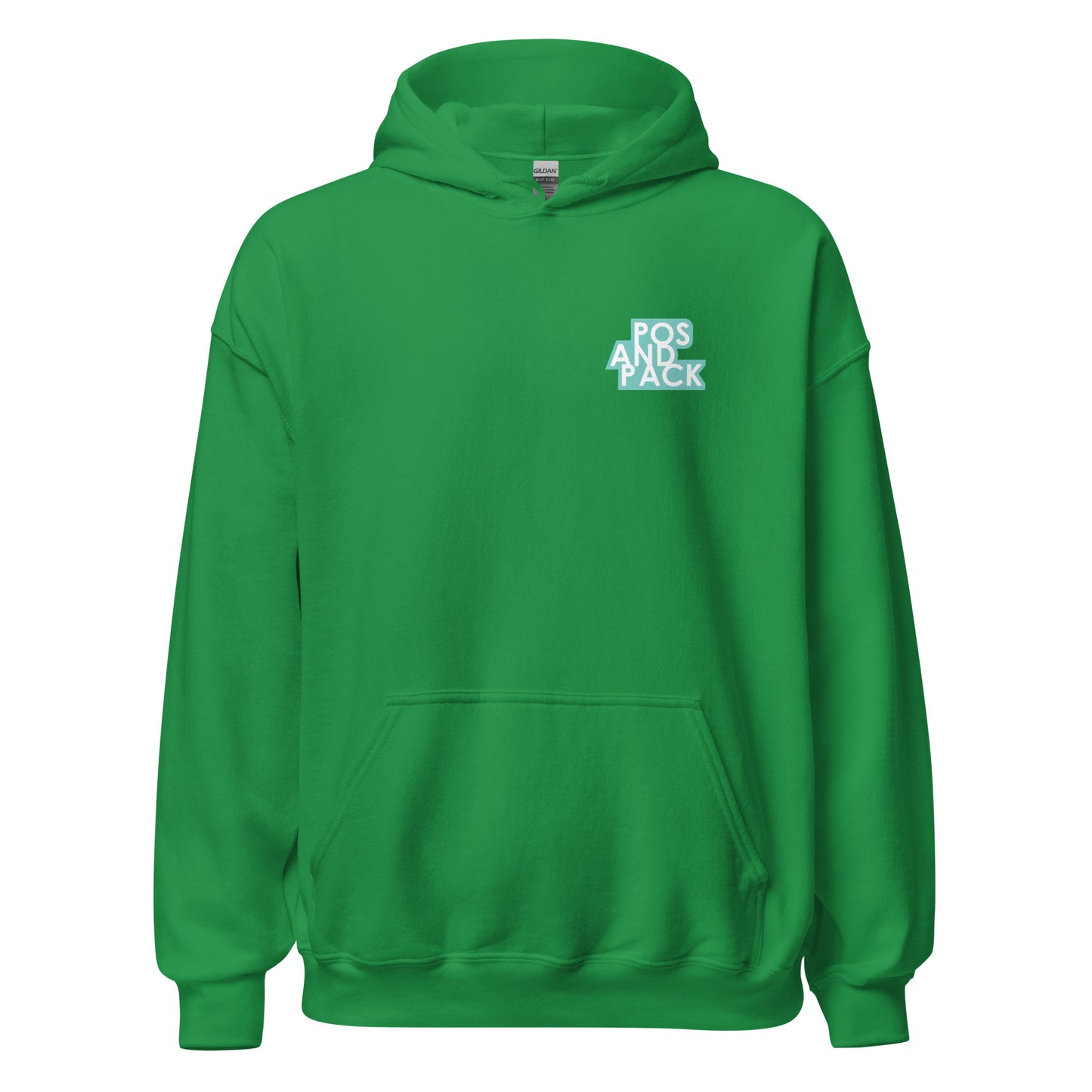 "POS AND PACK" unisex hoodie (mint logo)