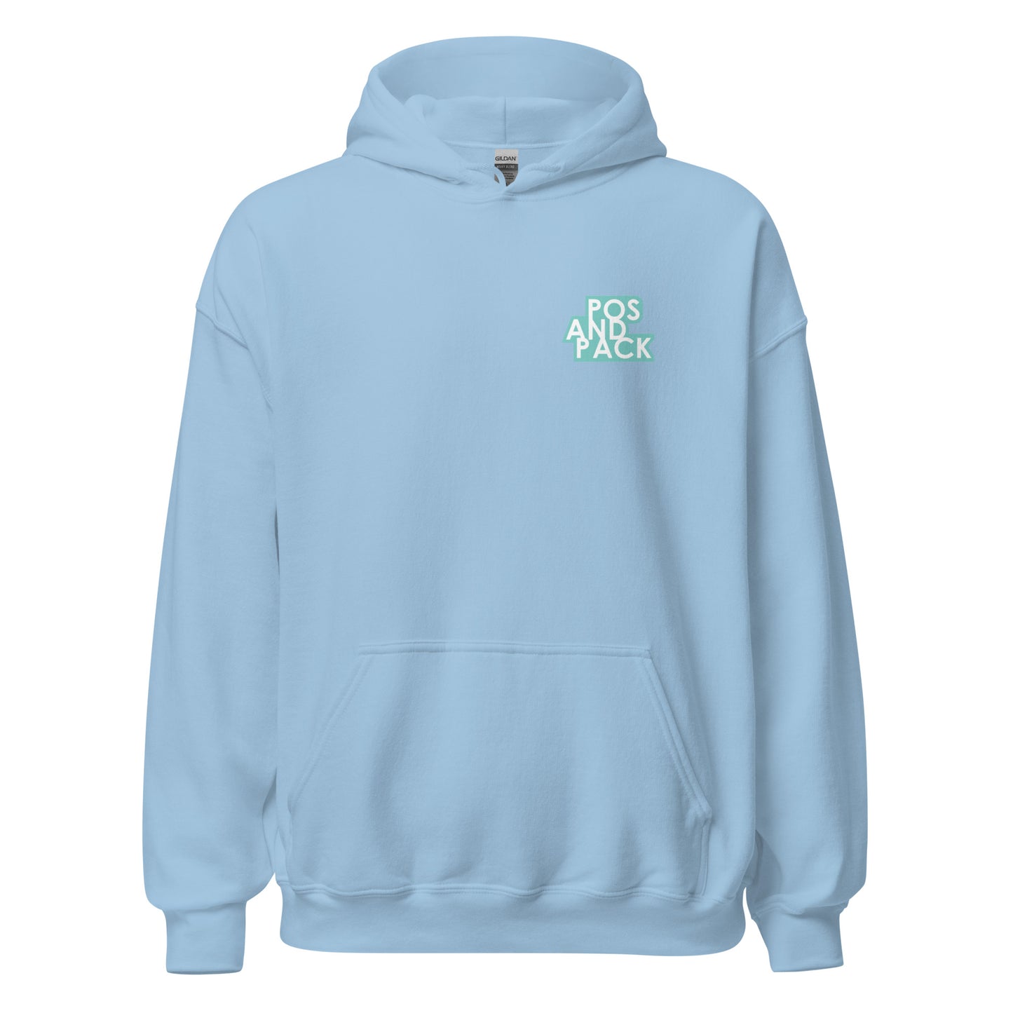 "POS AND PACK" unisex hoodie (mint logo)