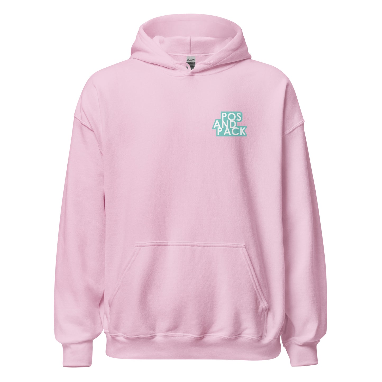 "POS AND PACK" unisex hoodie (mint logo)