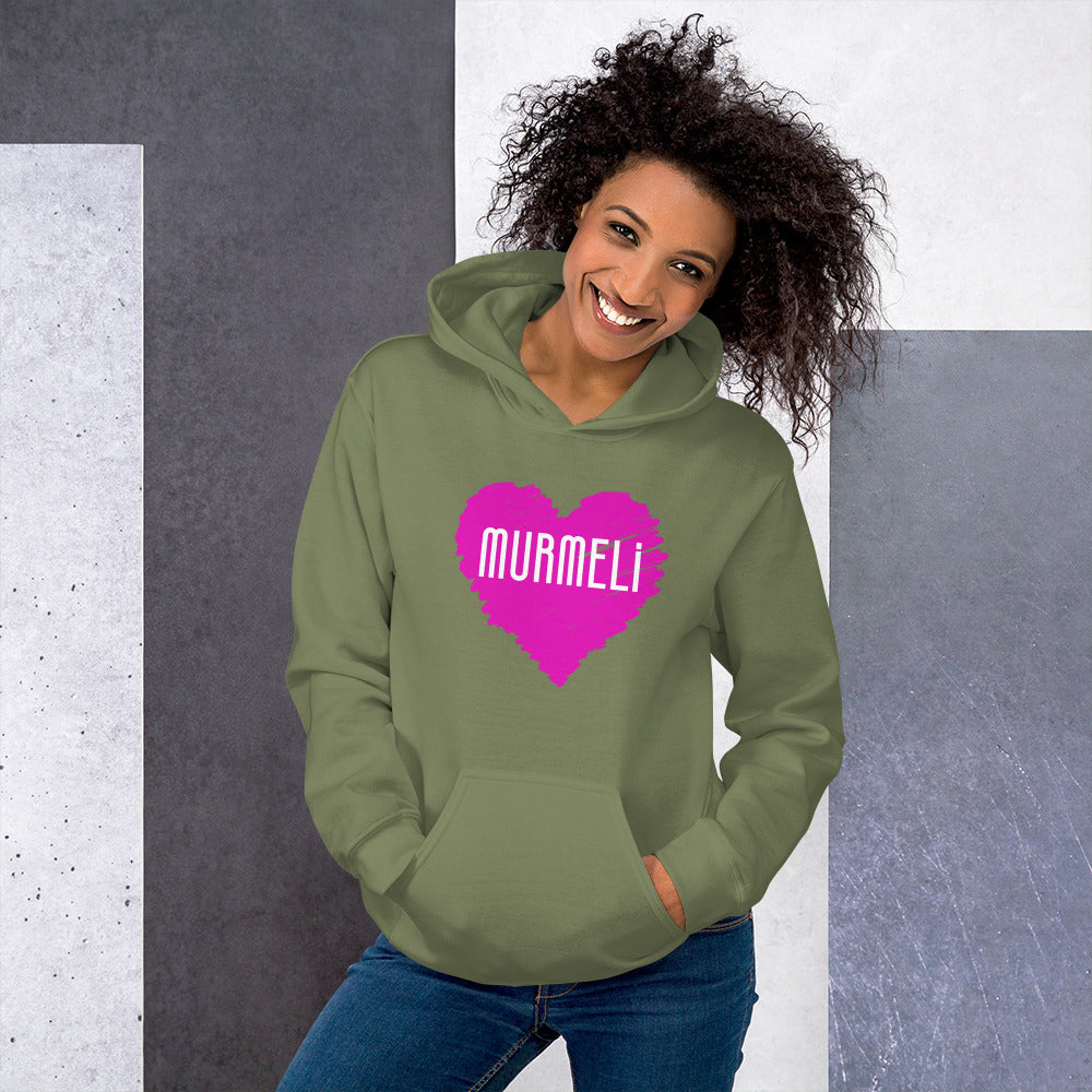 "Murmeli" unisex hoodie (with front print)