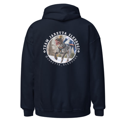 "Jaretta Sleddogs" inexpensive unisex hoodie