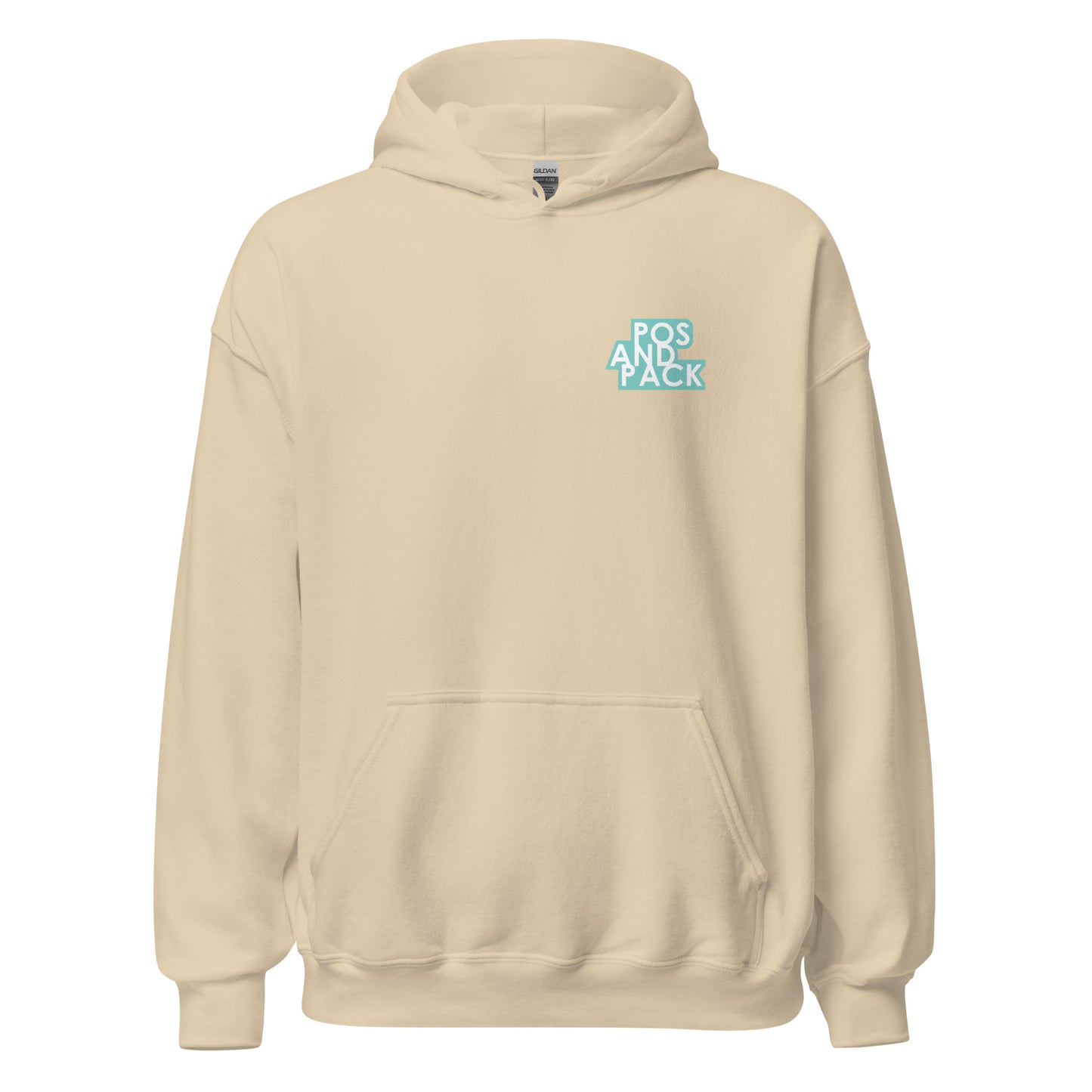 "POS AND PACK" unisex hoodie (mint logo)