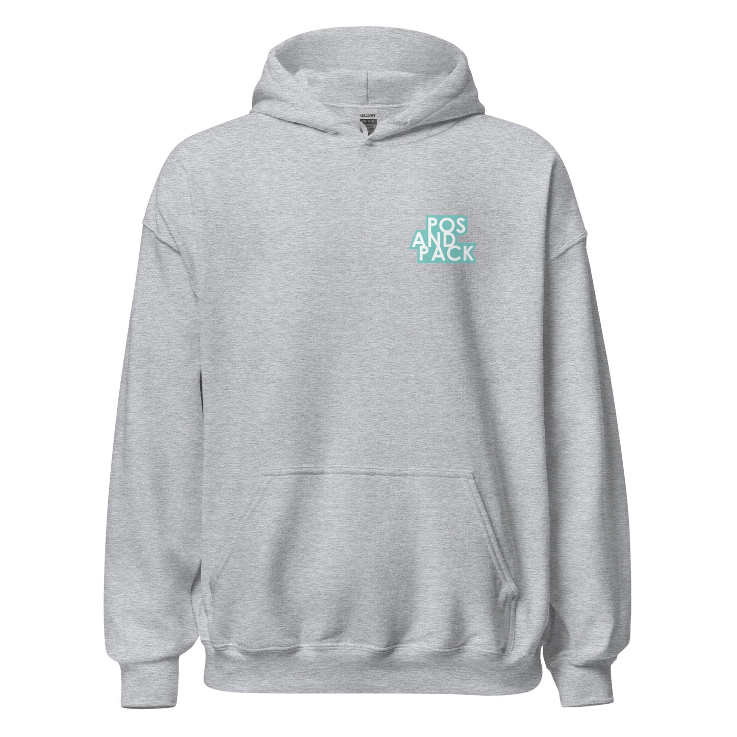 "POS AND PACK" unisex hoodie (mint logo)