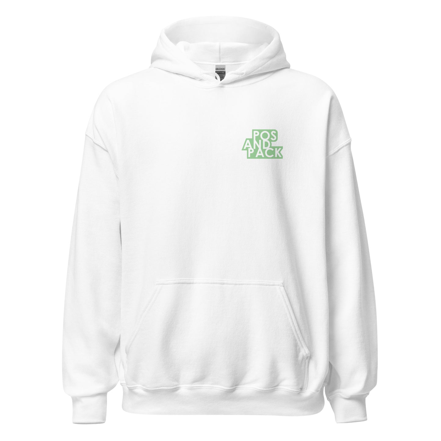 Unisex-Hoodie „POS AND PACK“ (grünes Logo)