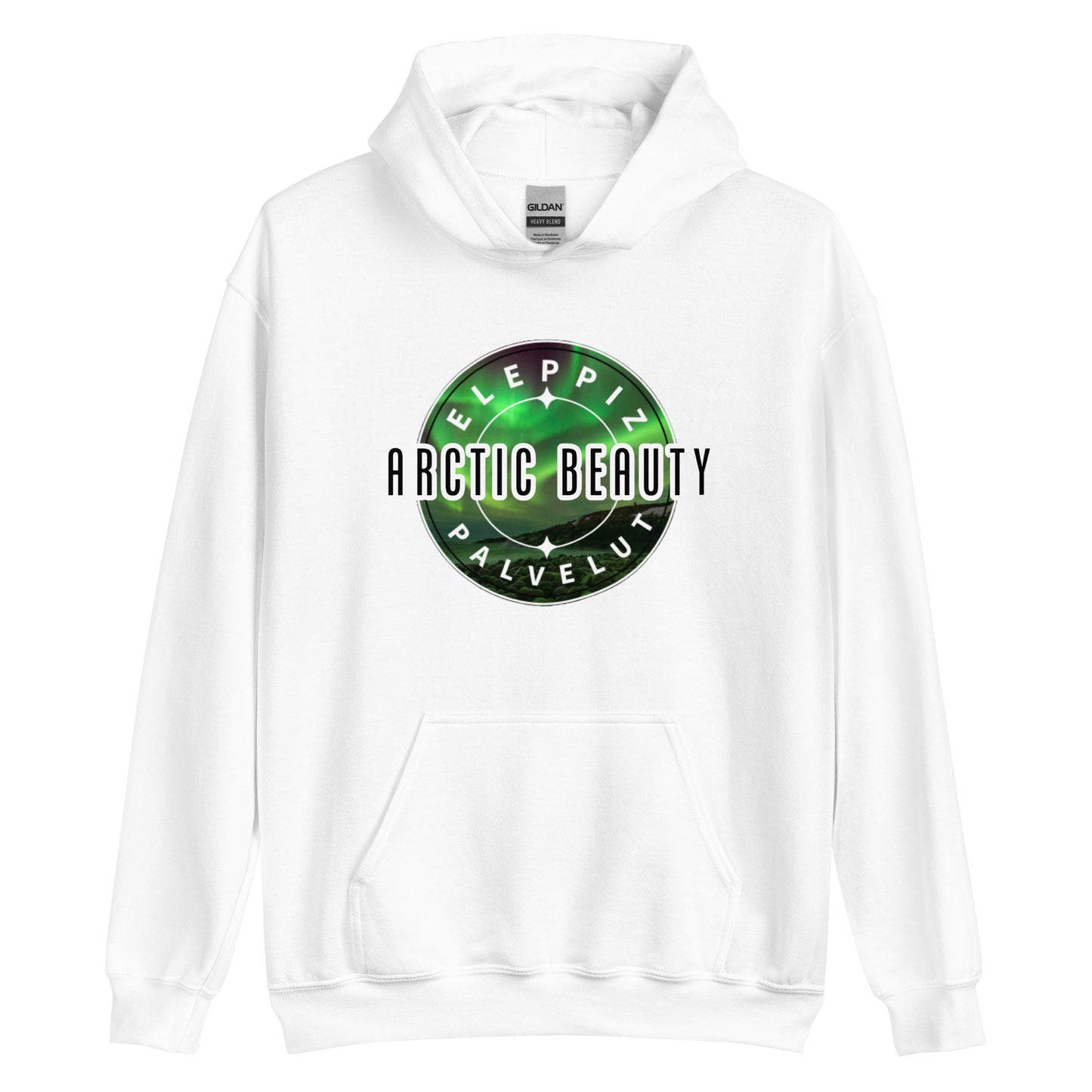 "Arctic Beauty" hoodie (large logo on front)