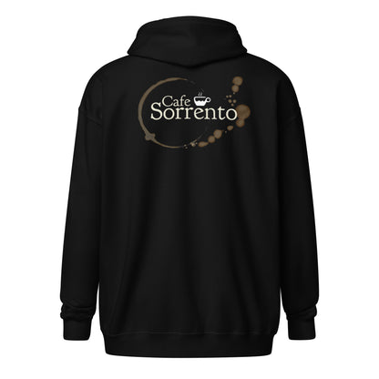 "Cafe Sorrento" huppari vetoketjulla (logo selässä)