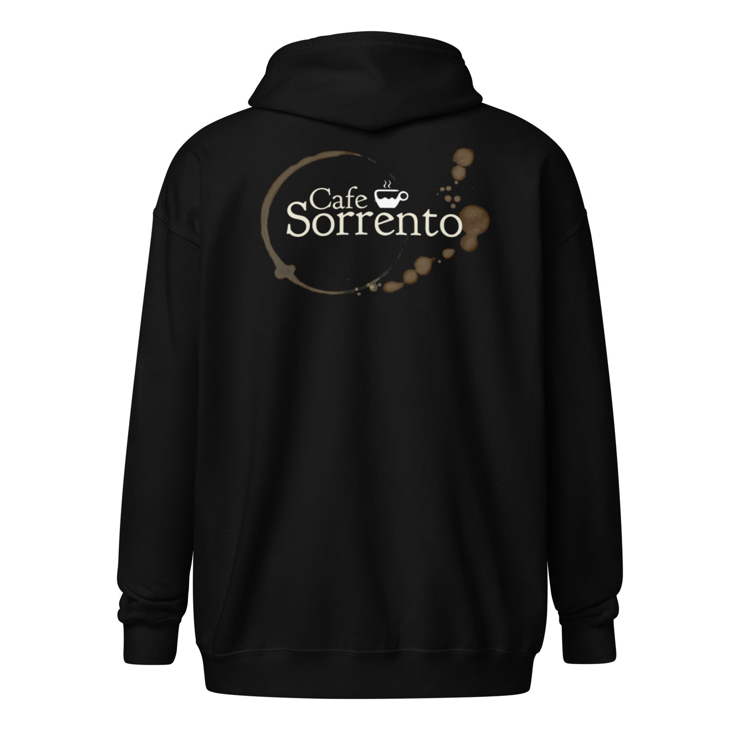 "Cafe Sorrento" huppari vetoketjulla (logo selässä + rinnassa)