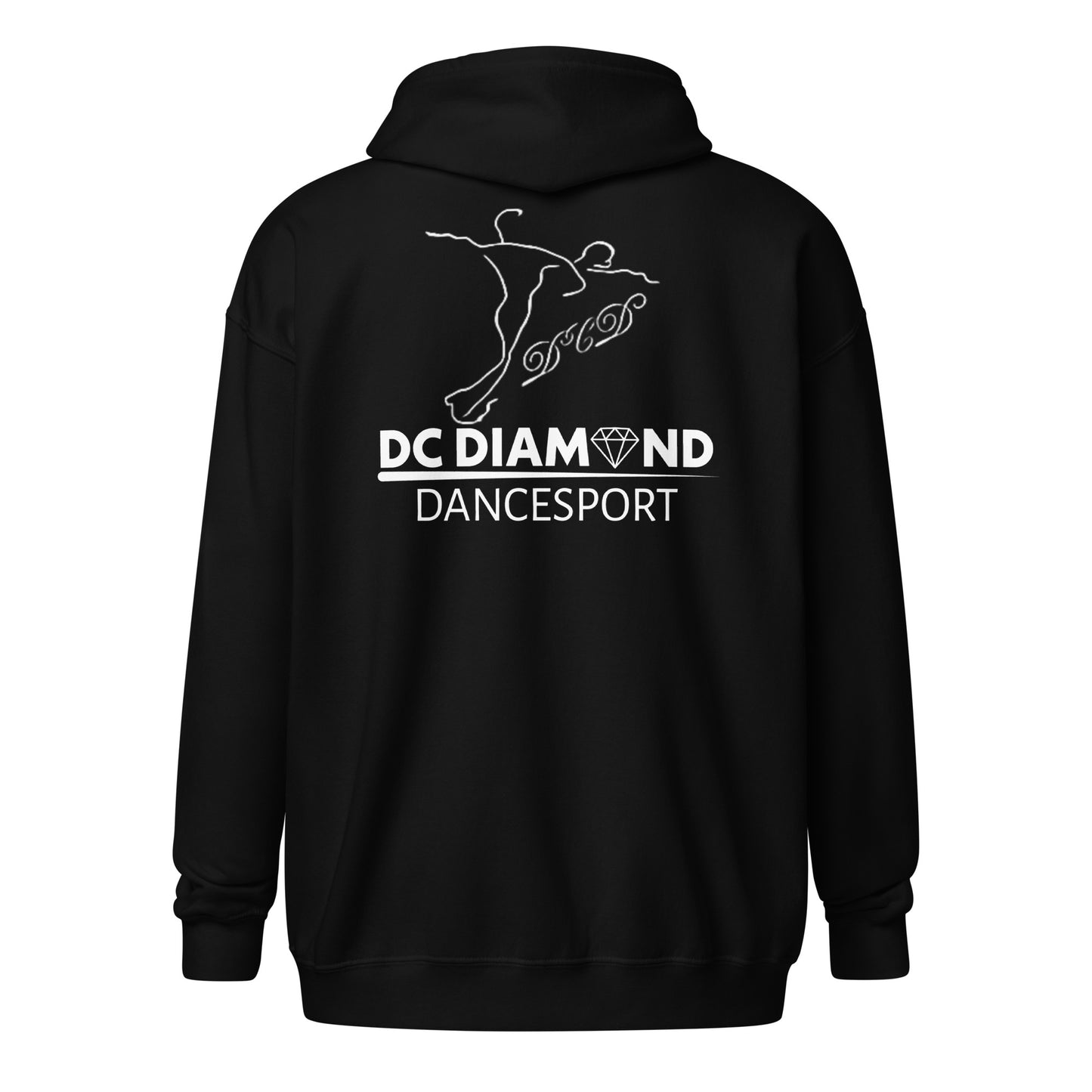 "DC Diamond" hoodie with zipper (back print)