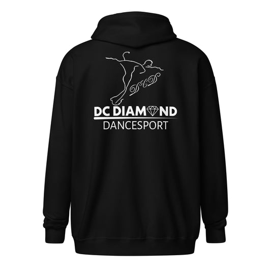 "DC Diamond" hoodie with zipper (back print)