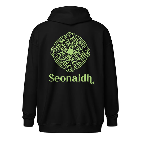 "Seonaidh" huppari vetoketjulla (selkäprintti)