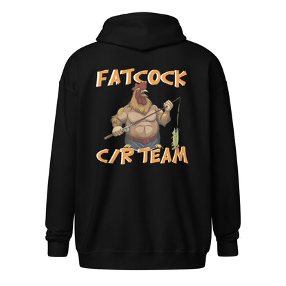 "Fatcock" hoodie with zipper (front and back print)