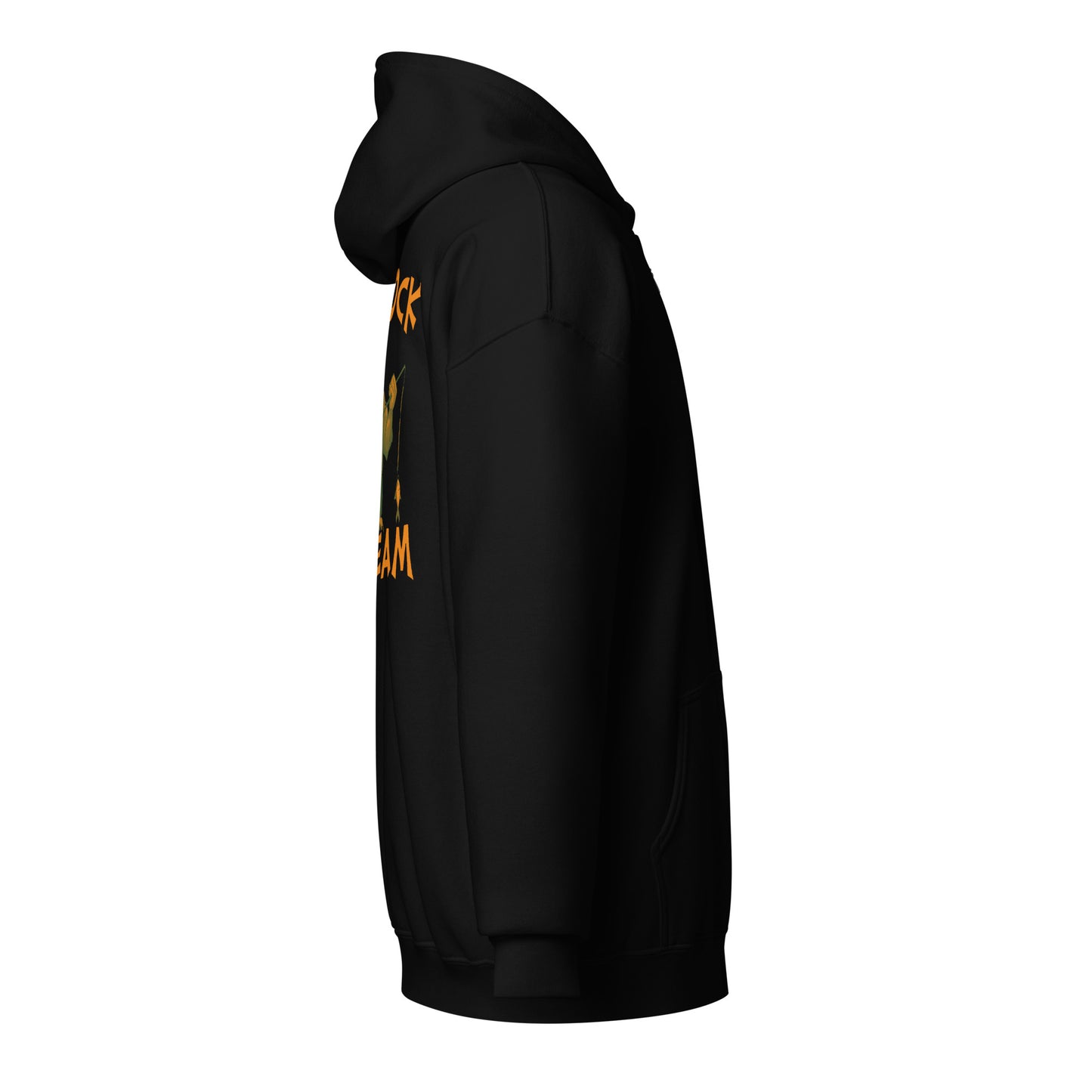 "Fatcock" hoodie with zipper, Jäger colors (chest + back print)