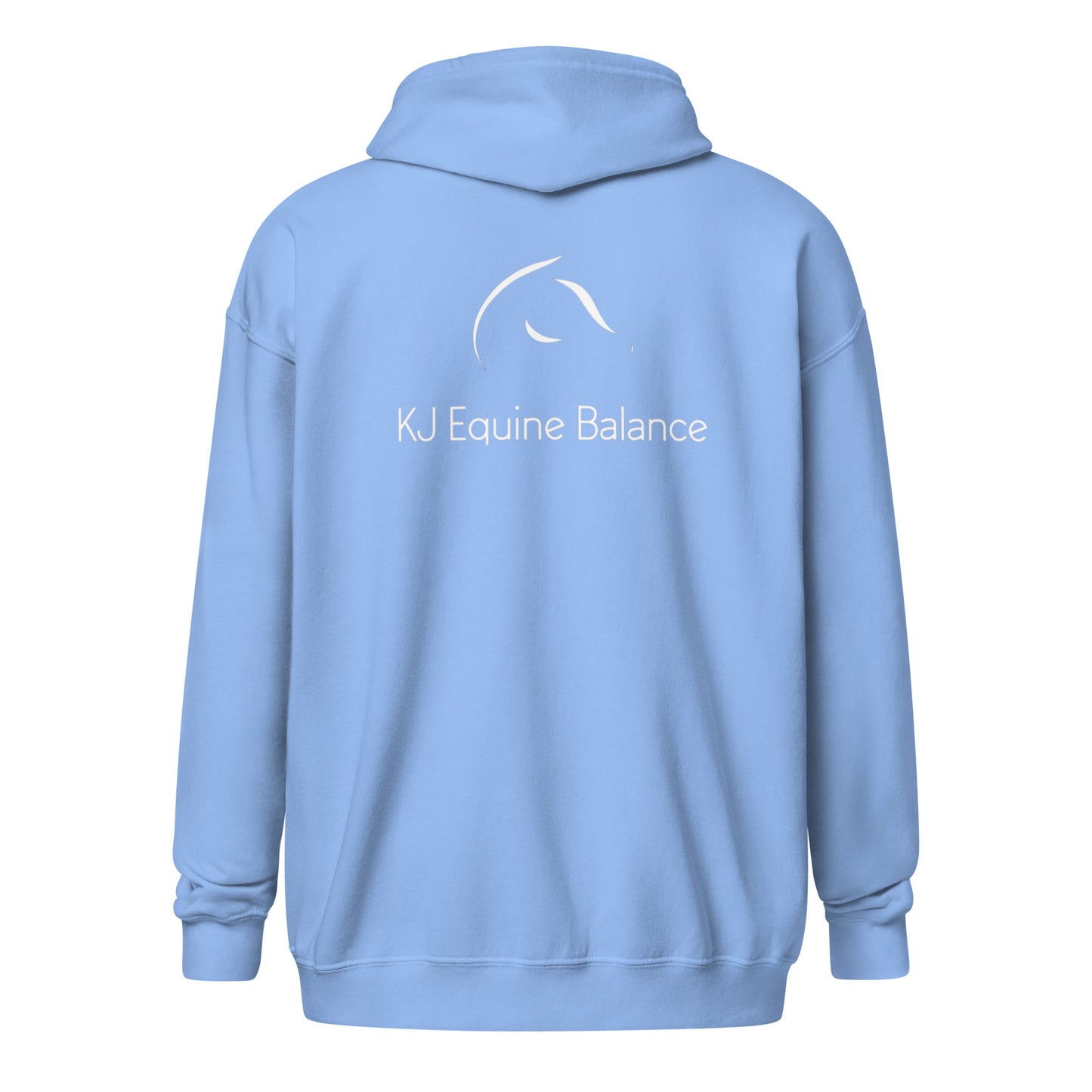 "KJ Equine" hoodie with zipper (back print)