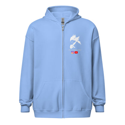 "Stonelake Hunters" Zip Up Hoodie, White Logo (Chest + Back)