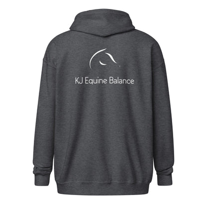 "KJ Equine" hoodie with zipper (back print)