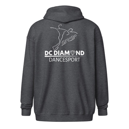 "DC Diamond" hoodie with zipper (chest + back print)