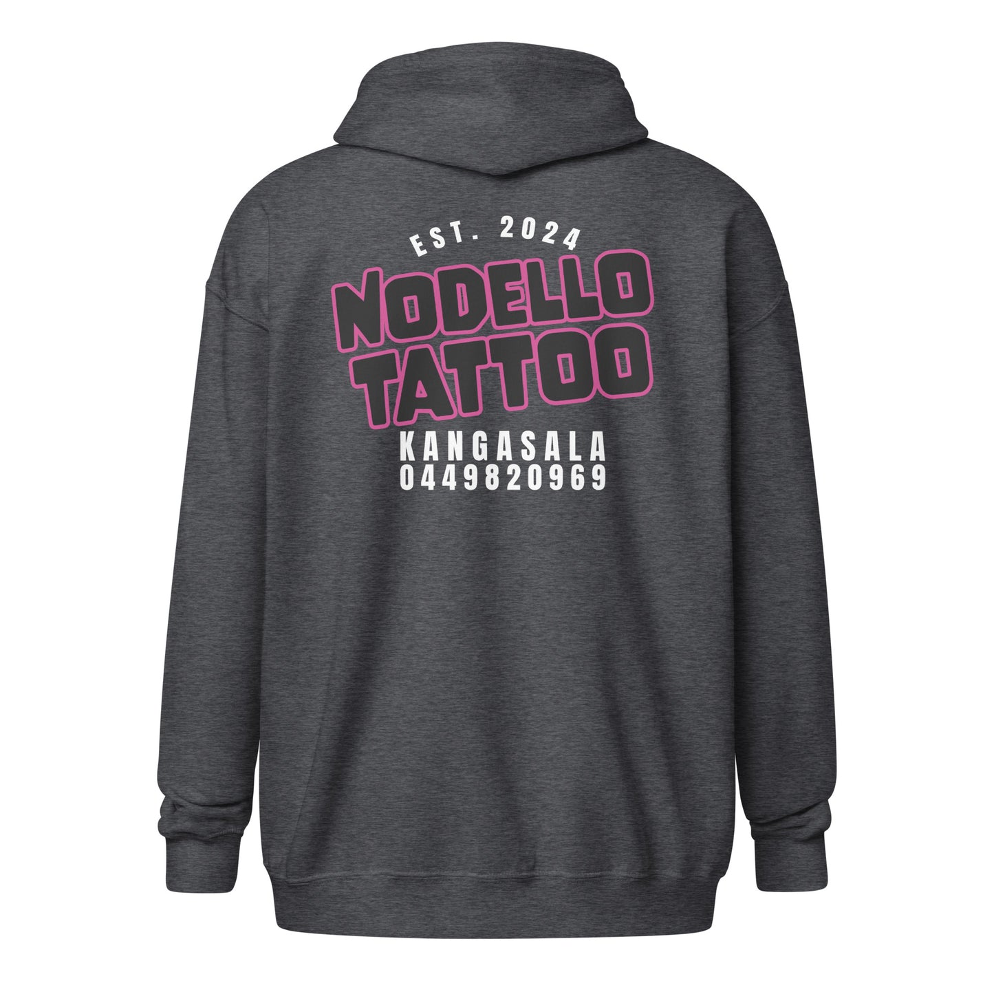 "Nodello Tattoo" huppari vetoketjulla