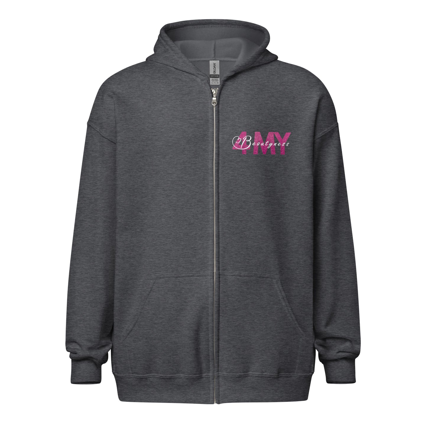 "4MyBeautyness" hoodie with zipper (logo on the chest)