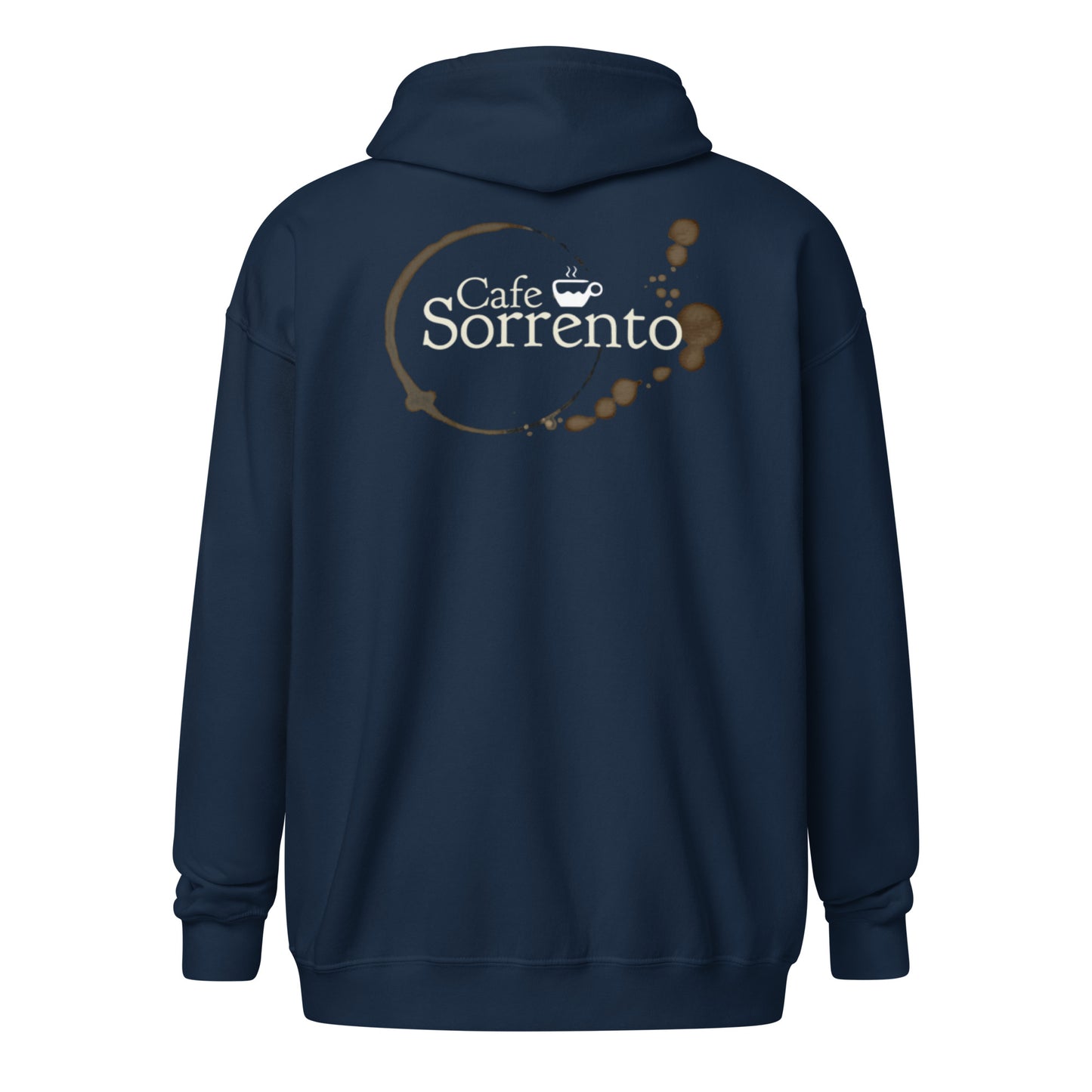 "Cafe Sorrento" huppari vetoketjulla (logo selässä + rinnassa)