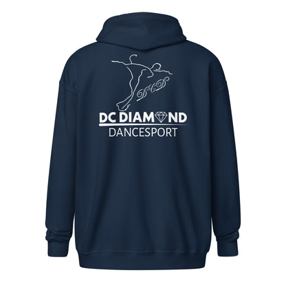 "DC Diamond" hoodie with zipper (chest + back print)