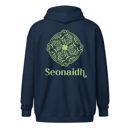 "Seonaidh" huppari vetoketjulla (selkäprintti)