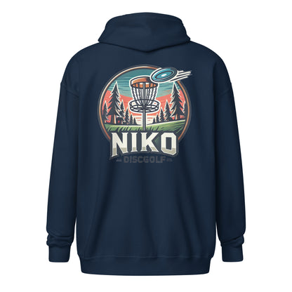 "Niko Discgolf" huppari vetoketjulla (logo rinnassa ja selässä)