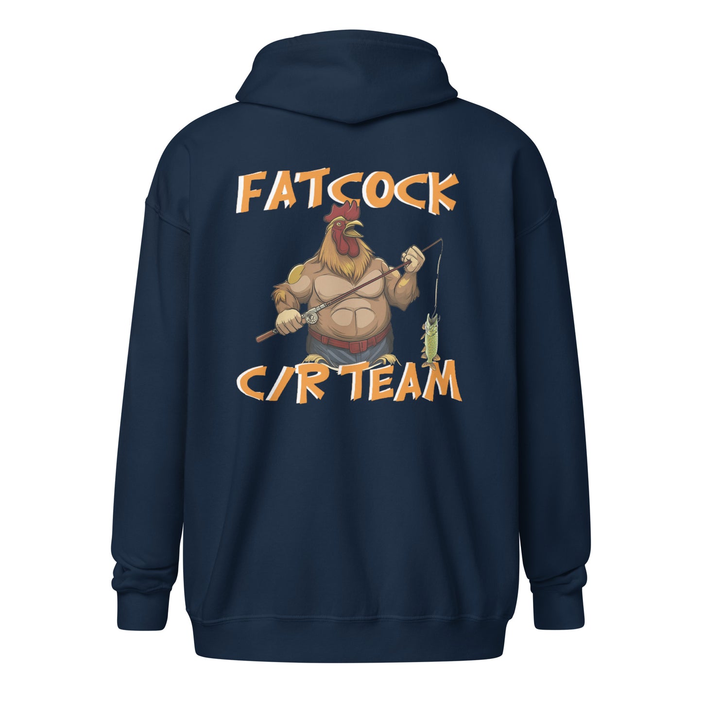 "Fatcock" huppari vetoketjulla (etu- ja selkäprintti)