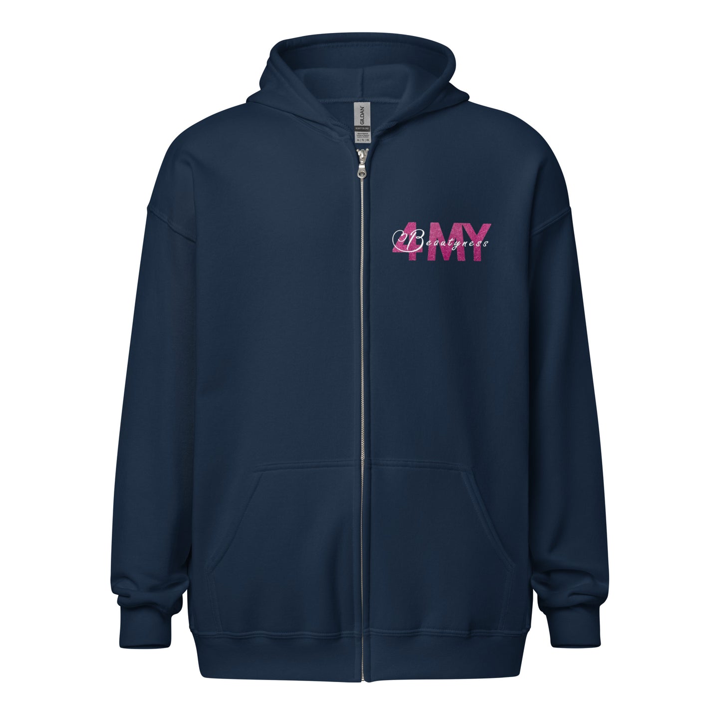 "4MyBeautyness" hoodie with zipper (logo on the chest)