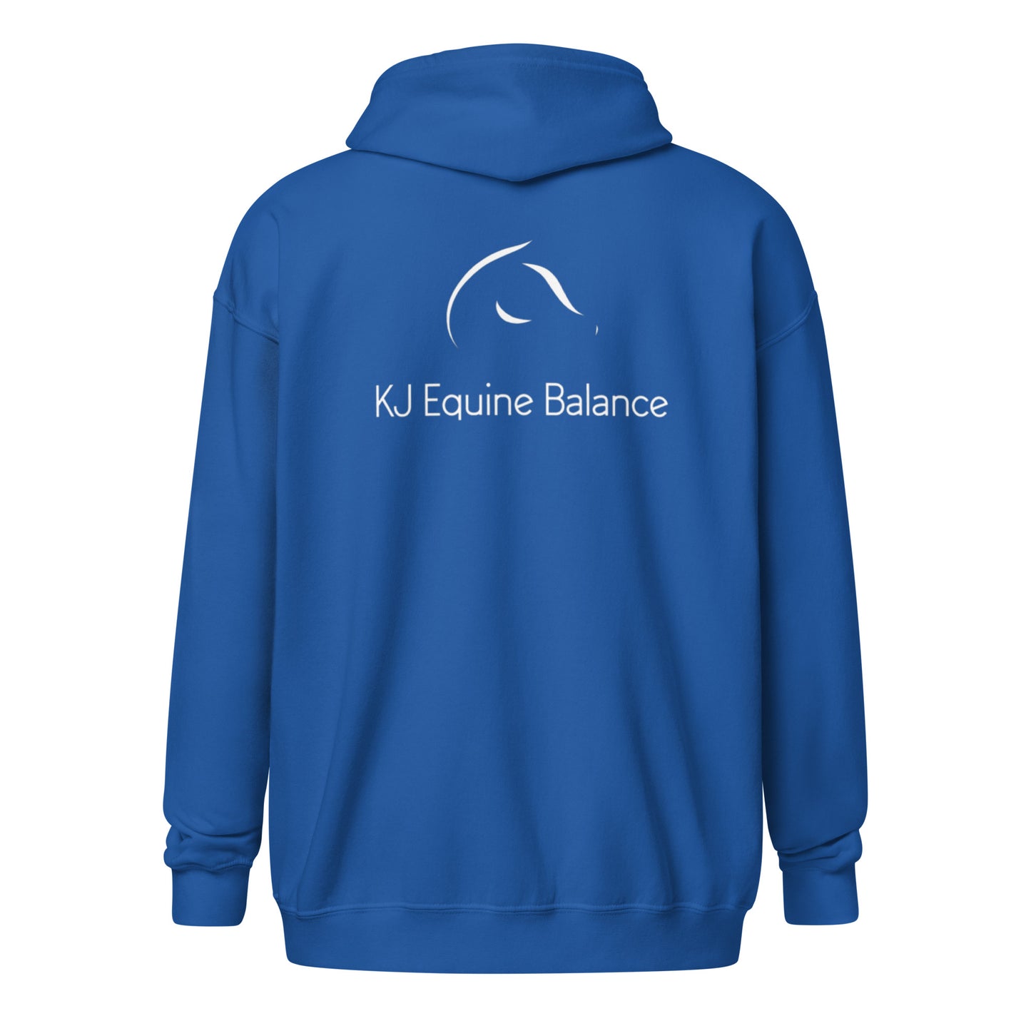 „KJ Equine“ Kapuzenpullover mit Reißverschluss (Rückendruck)