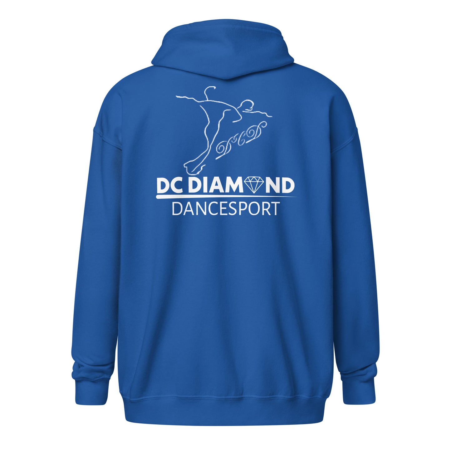 "DC Diamond" hoodie with zipper (back print)