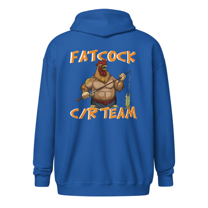 "Fatcock" hoodie with zipper (front and back print)