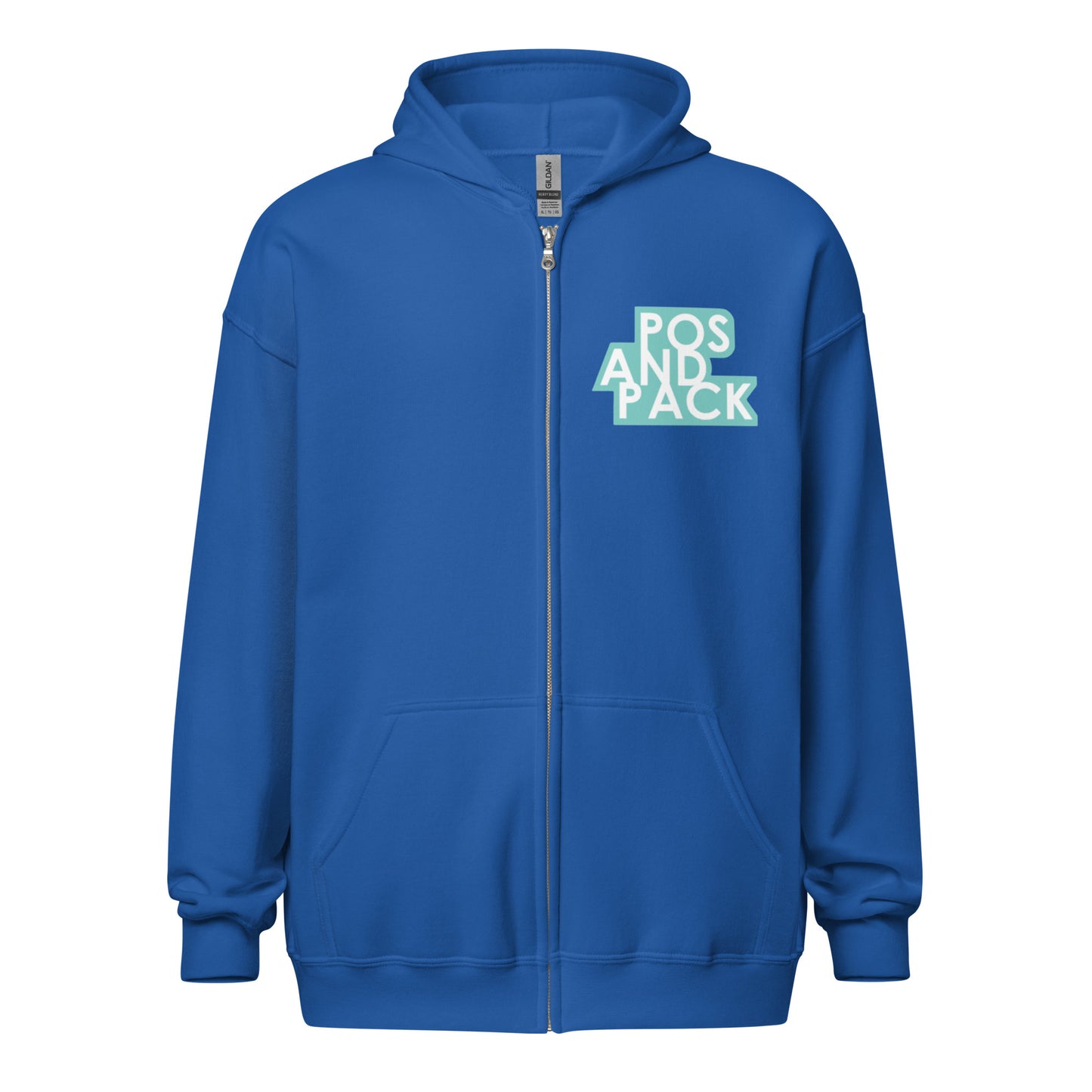 "POS AND PACK" hoodie with zipper (mint logo)