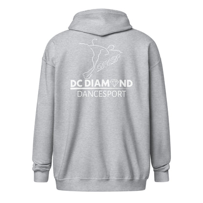 "DC Diamond" hoodie with zipper (chest + back print)