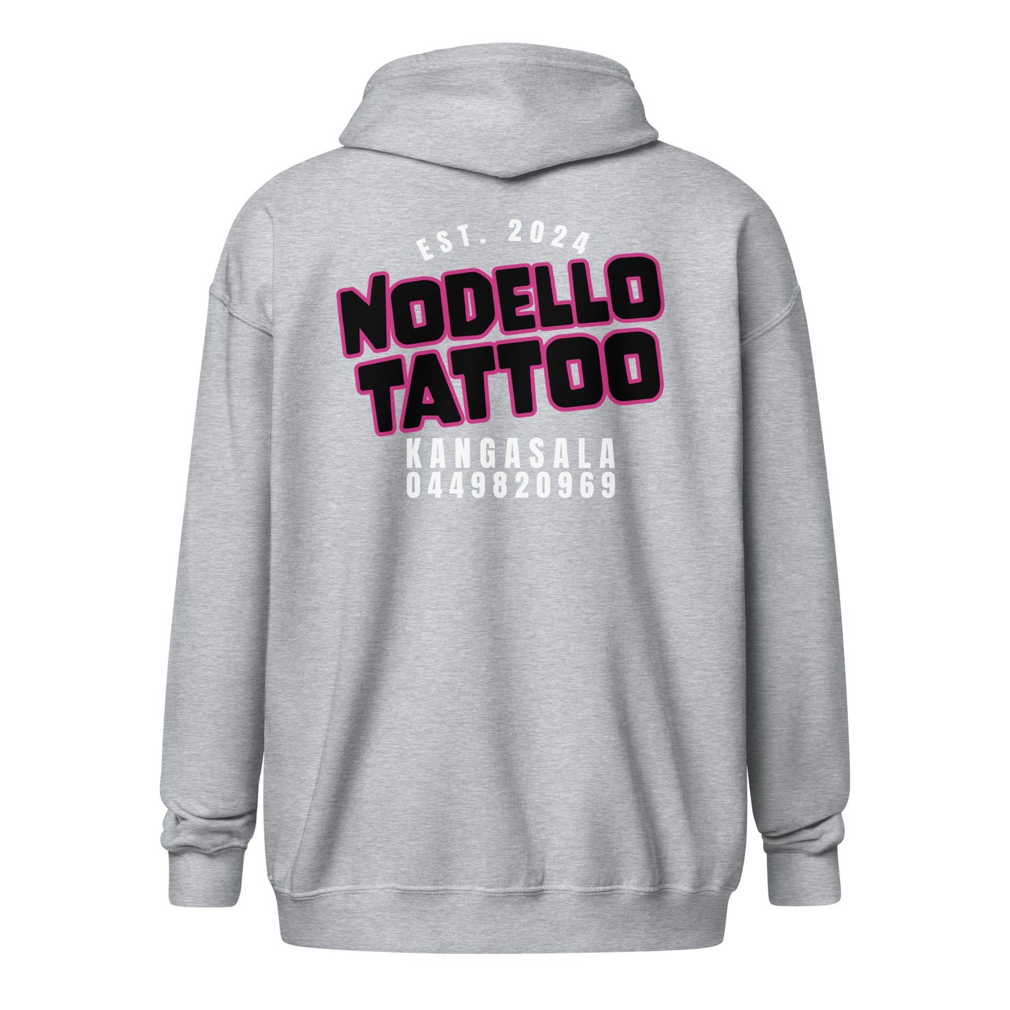 "Nodello Tattoo" huppari vetoketjulla