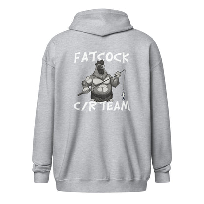 „Fatcock“ Kapuzenpullover mit Reißverschluss (Logo auf Brust und Rücken)