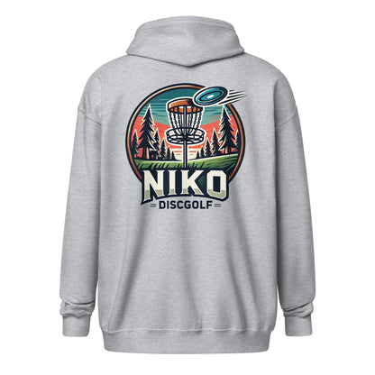 "Niko Discgolf" huppari vetoketjulla (logo rinnassa ja selässä)