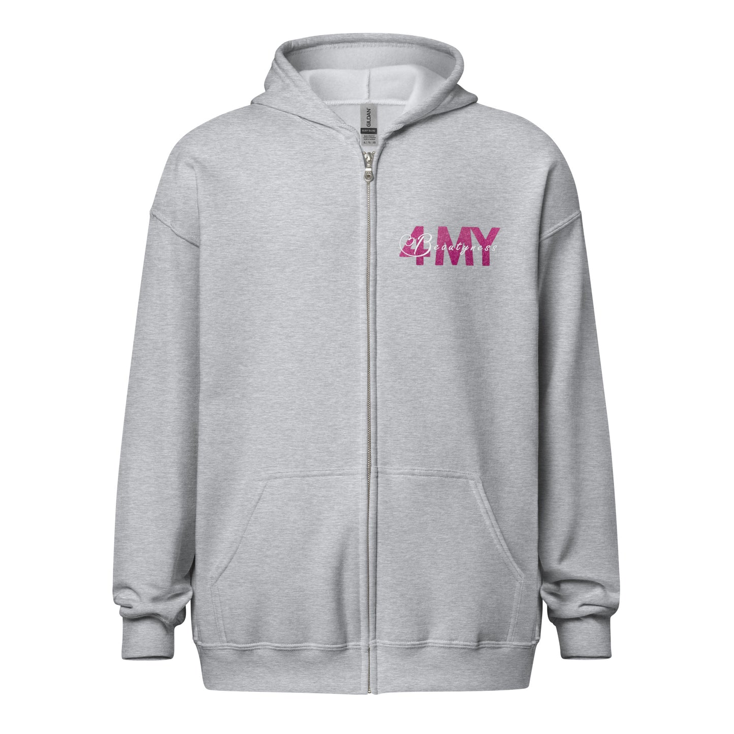 "4MyBeautyness" hoodie with zipper (logo on the chest)