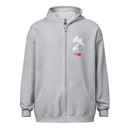 "Stonelake Hunters" Zip Up Hoodie, White Logo (Chest + Back)