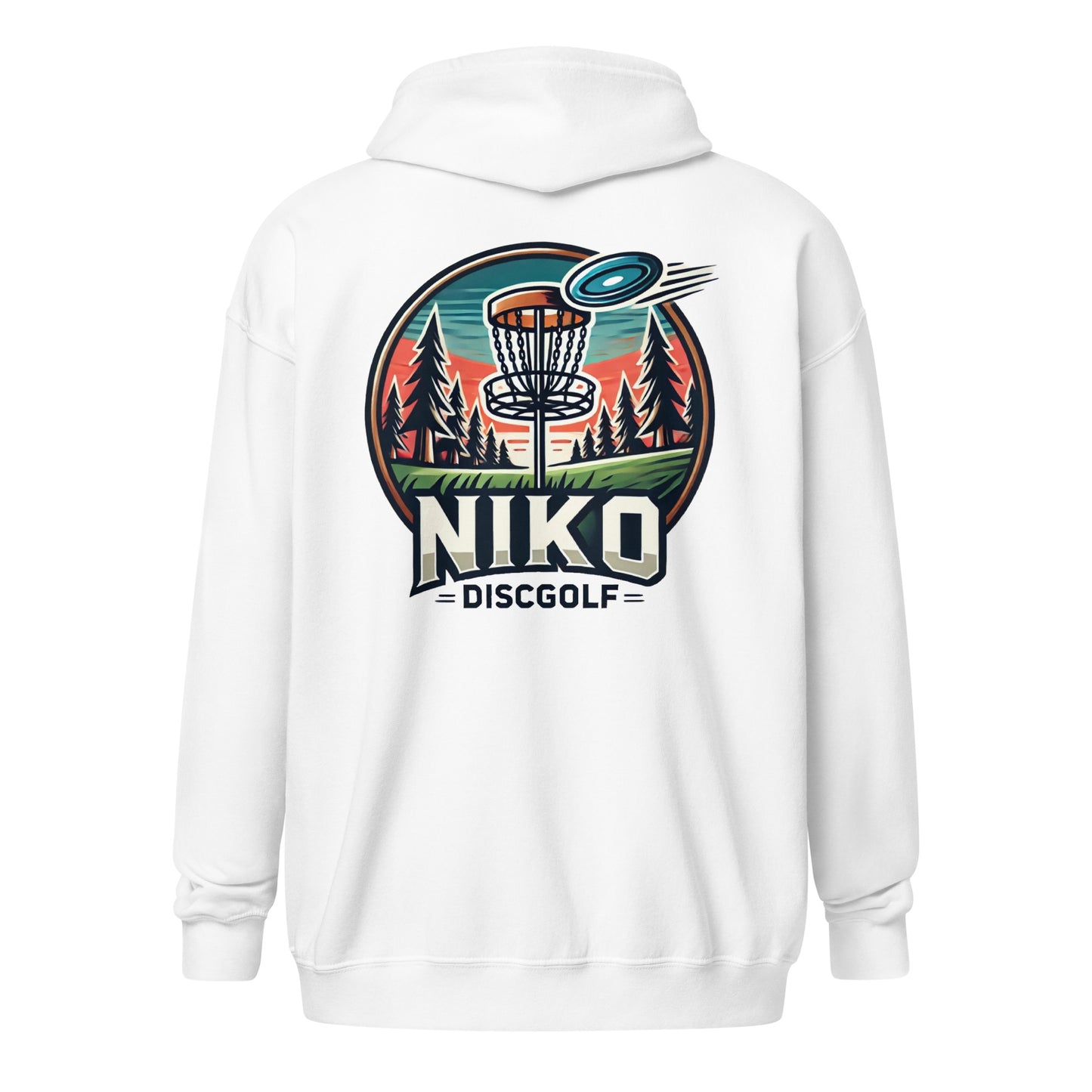 "Niko Discgolf" huppari vetoketjulla (logo rinnassa ja selässä)