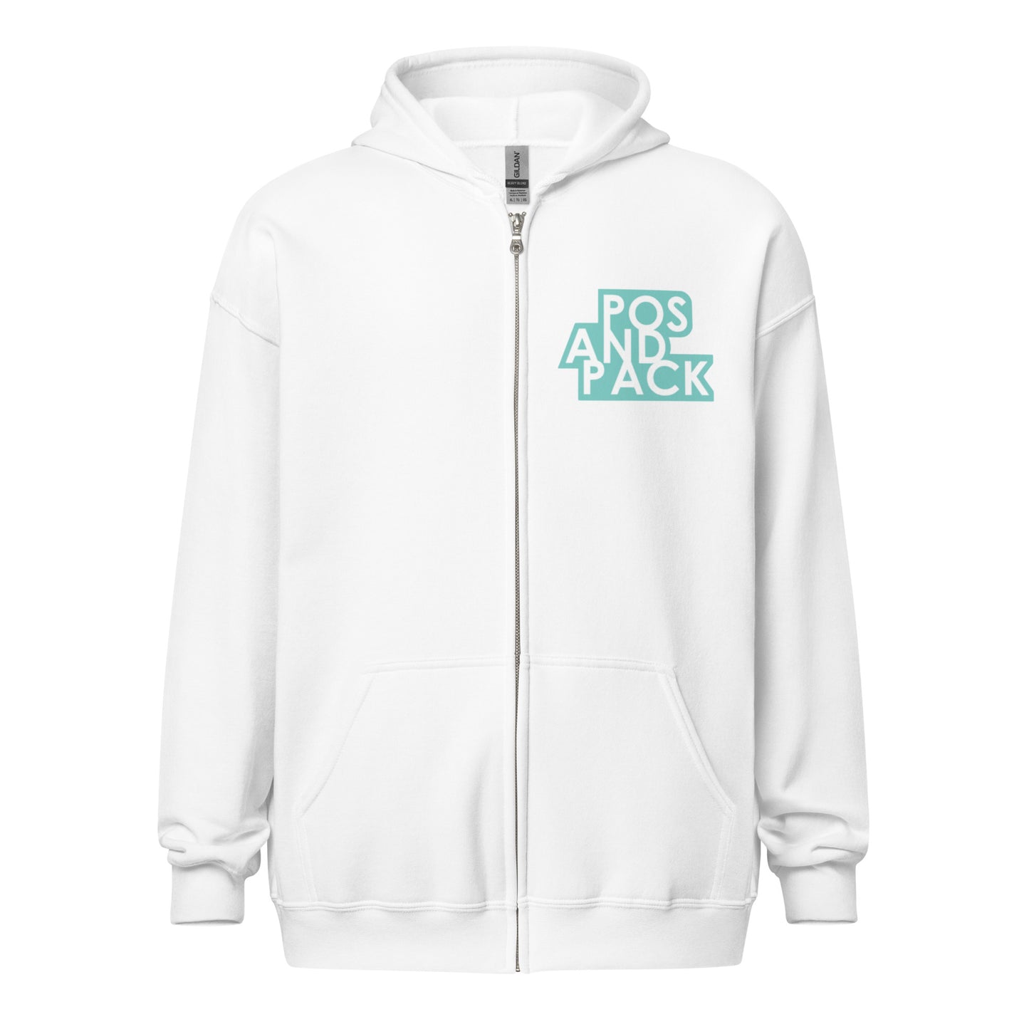 "POS AND PACK" hoodie with zipper (mint logo)