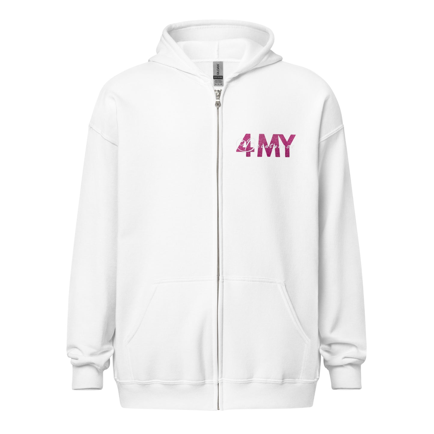 "4MyBeautyness" hoodie with zipper (logo on the chest)