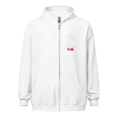 "Stonelake Hunters" Zip Up Hoodie, White Logo (Chest + Back)