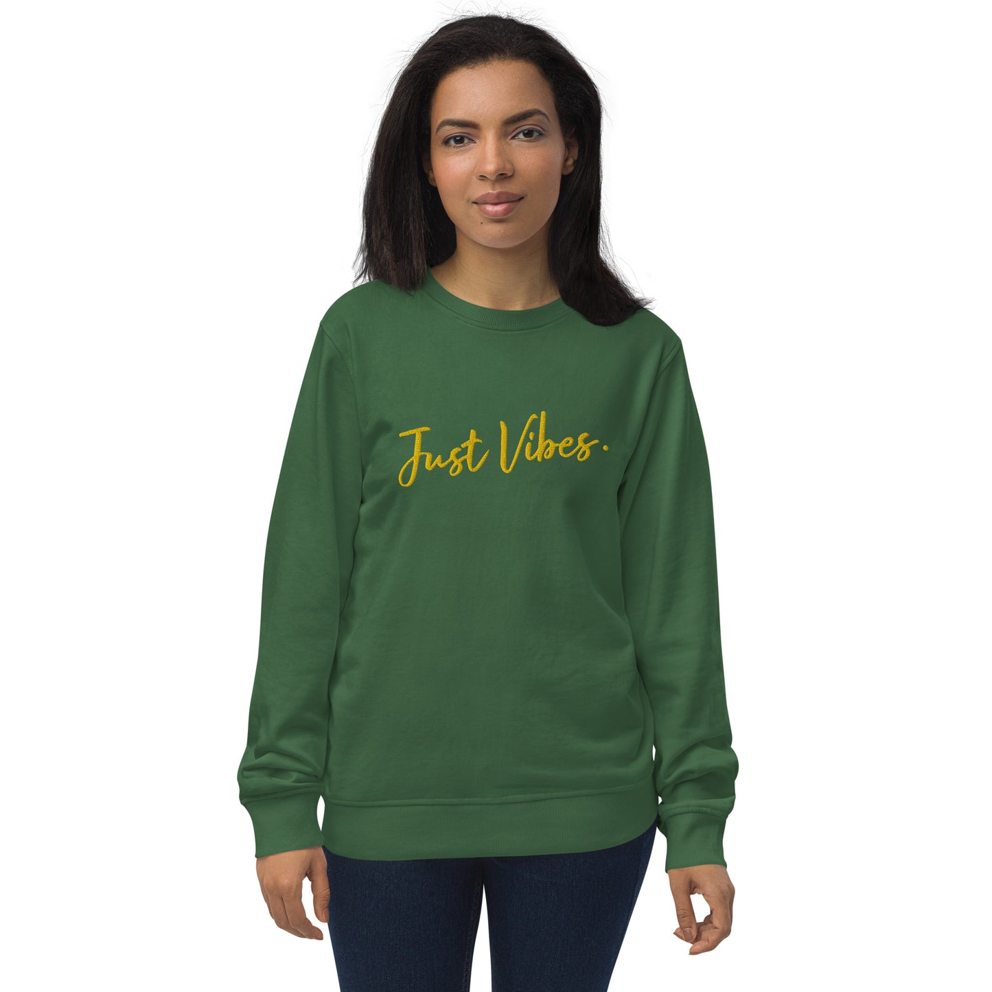 Damen-Kapuzensweatshirt „Just Vibes“ (ökologisch)