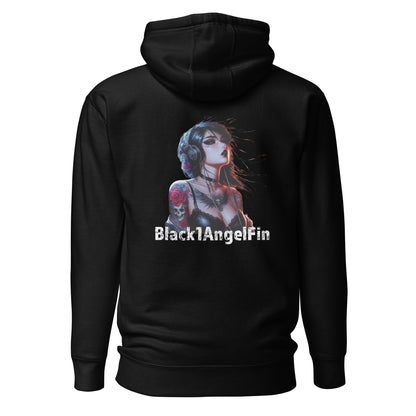 "BlackAngelFin" unisex huppari (MissPullukka)